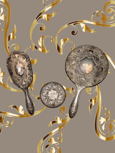 Vtg antique silver - silver, plated